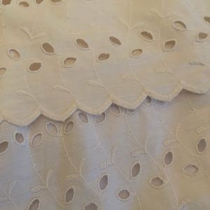 Ivory full size bed skirt.